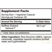 BOGO Sale - Extra Strength Saffron Extract - Two 60 Count Bottles, 88.5mg Per Serving