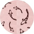 thumbnail image 1 of Ahgly Company Machine Washable Indoor Square Transitional Pink Bubble Gum Pink Area Rugs, 3' Square, 1 of 7