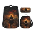 thumbnail image 1 of Balery Western Rainy Desert Cowboy Mochila Escolar 3 en 1 para Niños - Mochila Resistente con Lonchera Térmica y Estuche - Mochila Escolar para Niños y Niñas, 1 of 7