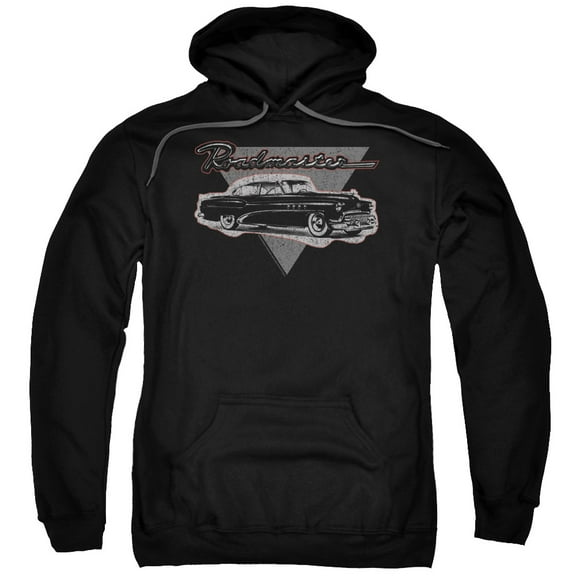 Trevco BUK104-AFTH-3 Buick 1952 Roadmaster-Adult Pull-Over Hoodie, Black - Large