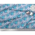 thumbnail image 3 of Soimoi Poly Georgette Fabric Curve Diamond & Autumn Leaves Fabric Prints By Yard 42 Inch Wide, 3 of 3