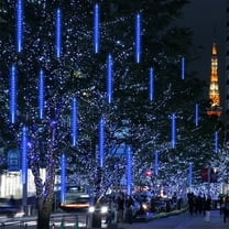 Qishi Outdoor Corded Electric Waterproof LED Meteor Shower Falling Rain Light