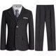 thumbnail image 3 of Conjunto de traje a cuadros para niños, 4 piezas, blazer, chaleco, pantalones, traje formal clásico para fiesta de boda, 3 of 5