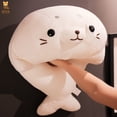 thumbnail image 2 of Felpa de foca súper suave, lindo animal de peluche de foca, almohada de felpa de animal marino con foca regordeta, regalo de peluche para niños, bebés, niñas y niños pequeños, decoración creativa de, 2 of 5