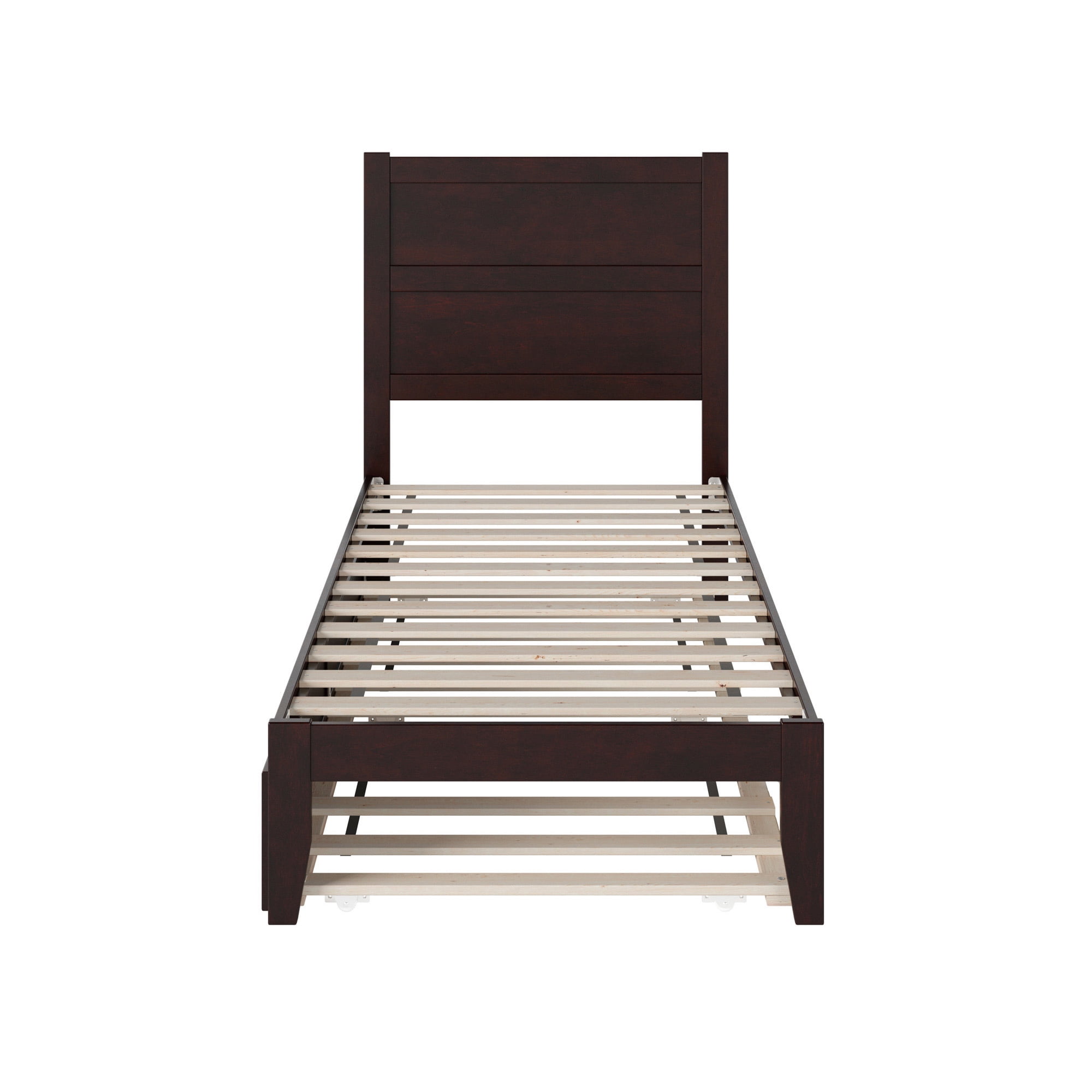 AFI NoHo 14" Twin Wood Platform Bed Frame with Twin Trundle, Espresso