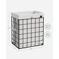 thumbnail image 5 of Cesto para la ropa sucia SONGMICS, 23,8 galones. (90L) Cesto para la Ropa sucia, Cesto para Ropa Plegable, Forro extraíble y Lavable, Estructura de Alambre de Metal, para Dormitorio, baño, Blanco Crem, 5 of 5