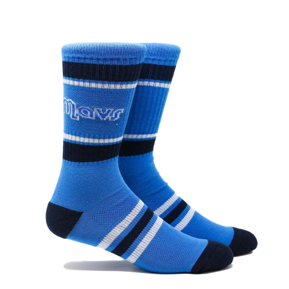 PKWY - Dallas Mavericks Stripe Crew Socks - Blue - Walmart.com ...