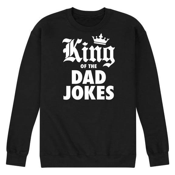 Instant Message - King Of Dad Jokes - Men's Crew Neck Fleece Pullover