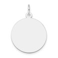 thumbnail image 1 of Beautiful 14k White Gold Plain .011 Gauge Round Engravable Disc Charm, 1 of 1