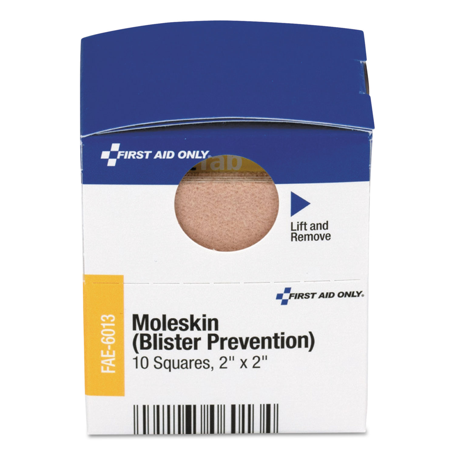 First Aid Only FAE-6013 Moleskin/Blister Protection, 2” Squares, 10/Box - image 2 of 3
