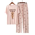 thumbnail image 5 of Lindo pijama de perro helado de verano para mujer, fino corto, manga corta, cuello redondo, ajuste holgado, traje para casa, ropa exterior, 5 of 5