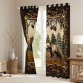thumbnail image 3 of Homewish Wild Bear Black Out Curtains,Rustic Farmhouse Cabin Curtains Pack of 2 (42x63 Each),Jungle Animal Bedroom Curtains For Boys Kids,Breathable Home Decor, 3 of 6
