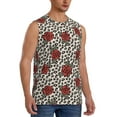 thumbnail image 2 of Fotbe Men's Leopard Print Rose Print Men's Sleeveless Muscle Tank Tops Casual T-Shirts for Gym Workout Beach-Medium, 2 of 8