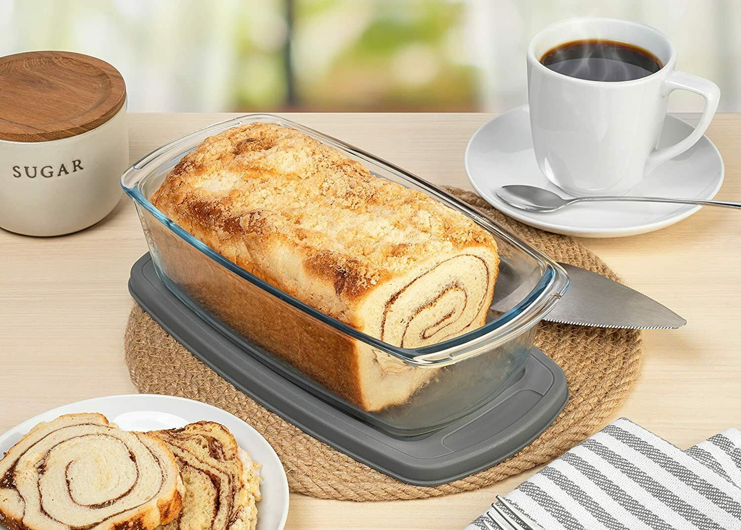 Glass bread cheap loaf pan