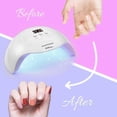 thumbnail image 2 of Lámpara UV LED para uñas, secador profesional de uñas x7 para esmalte de gel, lámpara LED para uñas de gel, 3 temporizadores, blanco (blanco), 2 of 5