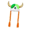 thumbnail image 1 of Sombrero con trenzas, sombrero del día de San Patricio, decoración de trébol, ropa vikinga, gorro para discoteca, Festival, Carnaval, 1 of 9