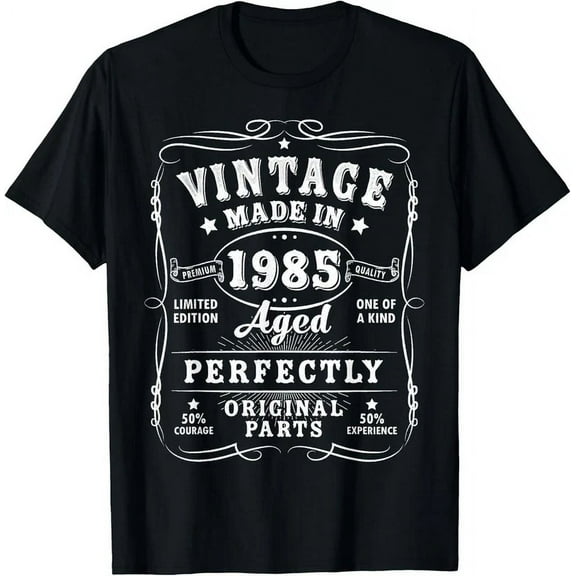 Vintage 40 Birthday Decorations Men 40Yr 1985 40Th Birthday T-Shirt Unisex S-5XL Hot Trending Shirt, Vintage Birthday Gift
