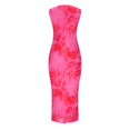 thumbnail image 4 of Summer Dresses for Women 2025 Dresses Summer Spring And Summer-neck Solid Color Slim Backless Suspender Dress Pink M, 4 of 7