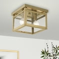 thumbnail image 5 of Livex Lighting - Milford - 2 Light Square Flush Mount In Shabby Chic Style-6, 5 of 10