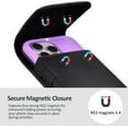 thumbnail image 4 of LAPTOM MAX 1 Pack Phone Holster with Metal Belt Clip and Magnetic Closure, Fits 16 15 14 13 12 Series and Galaxy S25 S24 S23 S22, M Size, Black, 4 of 8