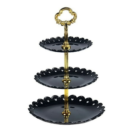 

3 Layer Cake Stand Fruit Plate Tray Display Birthday Party Dessert Wedding
