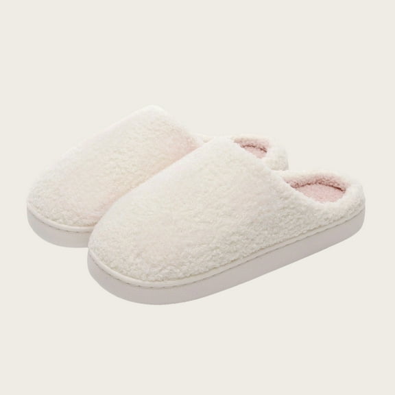 Slippers for Women, Winter House Slippers Indoor Outdoor Fashion Casual Men And Women Couples Solid Color Interior Warm Winter Home Slippers