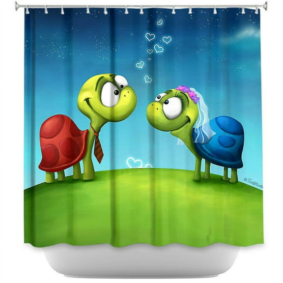 Shower Curtains - DiaNoche Designs - Turti and Turto