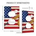 thumbnail image 3 of Fotbe American Flag And Baseball Print Duplex Receptacle Wall Plate, 1-Gang 5.0" x3.0" Wall Outlet Covers, Dual Outlet Faceplates Covers, Color-matched Screws Included-Style S, 3 of 6