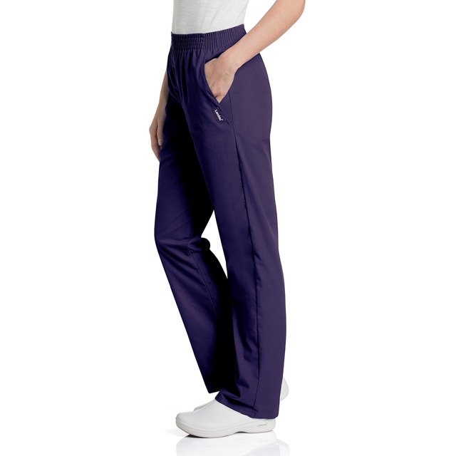Landau Women's Essentials Classic Relaxed Fit Breathable Fade Resistant 2 Pockets Elastic Basic Pull On Scrub, Style 8327