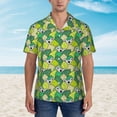 thumbnail image 4 of Lsque Cartoon Koala Bear and Leaf pattern Hawaiian Shirt for Men, Unisex Summer Beach Casual Short Sleeve Button Down Shirts-3X-Large, 4 of 9