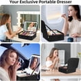 thumbnail image 6 of Upgraded Large Travel Makeup Bag with LED Mirror, 15" Professional Cosmetic  with 3 Color Modes Dimming Light, 6 of 6