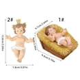 thumbnail image 3 of Jesuses Figurine in Manger Catholic Nativity Scene Statue Christmas Decoration for Home, 3 of 9