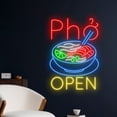 thumbnail image 2 of Handmadetneonsign Pho Open Wall Art, Pho Restaurant Wall Decor, Vietnamese Food Wall Decor, 2 of 5