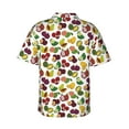 thumbnail image 4 of Xecao Colorful Fruits print Hawaiian shirt - a stylish short-sleeve button-down for men, perfect for casual beach and tropical outings., 4 of 9