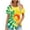 Multicolor Tops for Summer_a, variant on jtjvou Women's Plus Size Short Sleeve Tuinc Going out Tops for Teen Round Neck Tuinc Summer Trendy Fashion Lady Tie Dye Pullover Multicolor,L