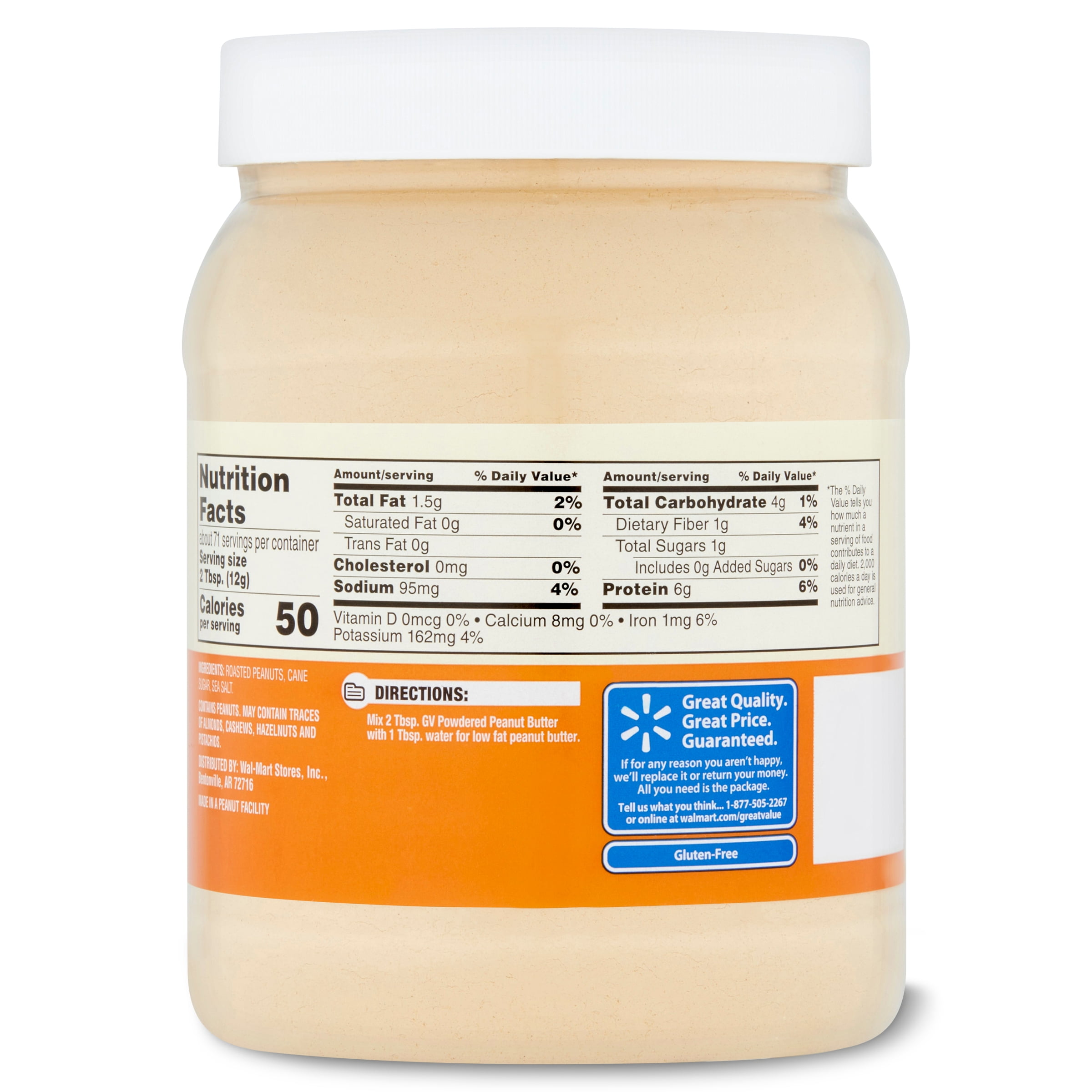 Great Value Powdered Peanut Butter, 30 oz