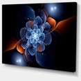 thumbnail image 2 of Fractal Flower with Orange Flame - Floral Canvas Art Print, 2 of 4