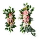 thumbnail image 3 of 2 uds. Centro de mesa de flores de arco de boda hecho a mano, guirnalda colgante de flores artificiales rústicas para cenador, fondo de boda, puerta Rosa BLESIY Guirnalda de arco de boda, 3 of 8