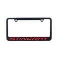 thumbnail image 2 of C7 Stingray License Plate Frame - Black w/ Red Script, 2 of 2