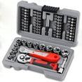 thumbnail image 7 of 48Pcs Quick 1/4 Socket Wrench Ratchet Set Hexagonal Auto Repair Tool Wrench Ratchet Set Handle Professional Work Hand Tool, 7 of 7