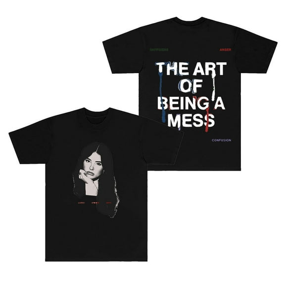 Lauren Spencer Smith The Art Of Being A Mess Merch Photo Print Unisex Cotton Short Sleeve Tee