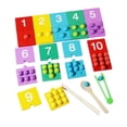 thumbnail image 3 of Juguetes de clasificación de colores Montessori, juguete de conteo de cuentas de matemáticas, juego de combinación de cuentas con clip para jardín de, 3 of 9