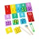 thumbnail image 3 of Juguete de clasificación de colores de madera, tablero de seguimiento de números de madera, juego de aprendizaje de aritmética preescolar, juegos de, 3 of 9
