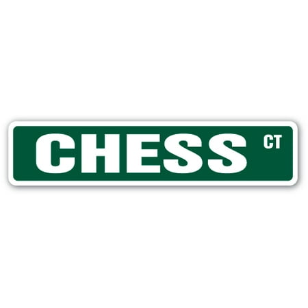 CHESS Street Sign game player checkers lover board | Indoor/Outdoor |  24