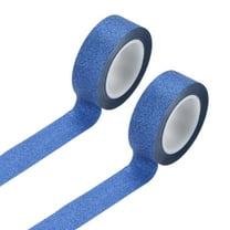 Uxcell 2 Rolls Glitters Washi Tape 0.6 Inch x 11 Yards Decorative Tape, Dark Blue