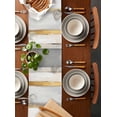 thumbnail image 5 of Table Runner Abstract Yellow Gray White Stripes Table Decoration for Kitchen Dinning Simple Style Table Decoration for Indoor Outdoor Party Wedding Decor 13x72inch, 5 of 7