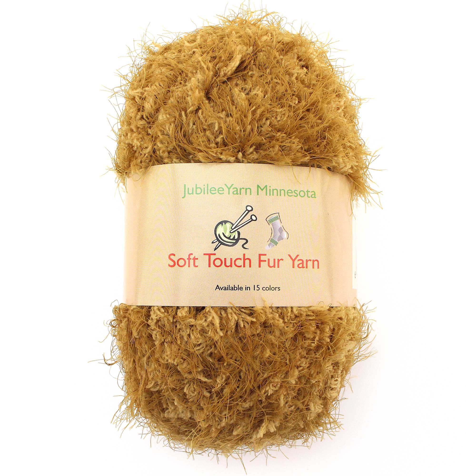 JubileeYarn Soft Touch Fuzzy Fur Yarn 74yd/skein Bronze 2 Skeins