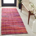 thumbnail image 3 of SAFAVIEH Rag Petar Striped Cotton Runner Rug, Red/Multi, 2'3" x 10', 3 of 12