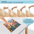 thumbnail image 3 of Yayeee 6 Pack Kitchen Dish Cloths for Washing Dishes Soft Absorbent Microfiber Towels, Orange Colorful Flowers, 3 of 9