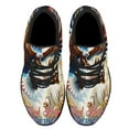 thumbnail image 2 of Patriotic Eagle Jesus God Bless America Shoes Sneakers Black Size 4.5, 2 of 7